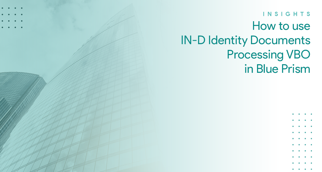 How to use IN-D Identity Documents Processing VBO in Blue Prism