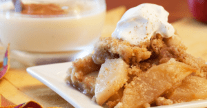 Homemade Apple Crisp with Whipped Cream