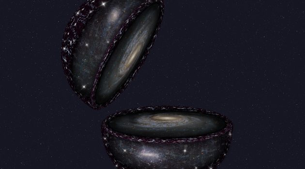 This artist's impression shows a cutaway view of the parts of the universe that SDSS-V will study. SDSS-V will study millions of stars to create a map of the entire Milky Way. Farther out, the survey will get the most detailed view yet of the largest nearby galaxies like Andromeda in the Northern hemisphere and the Large Magellanic Cloud in the Southern hemisphere. Even farther out, the survey will measure quasars, bright points of light powered by matter falling into giant black holes.