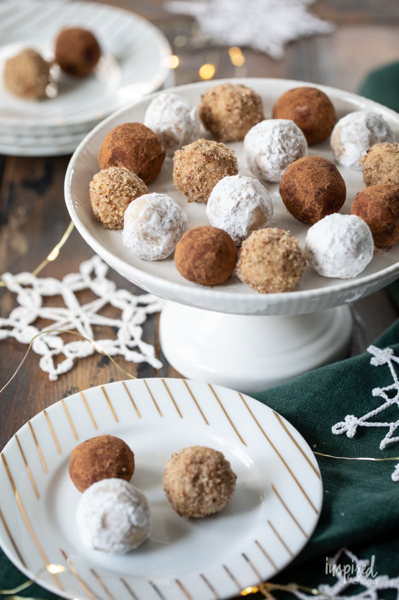 homemade bourbon ball Christmas snacks