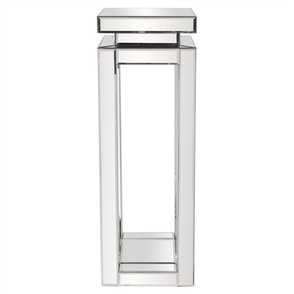 Pagoda Mirrored Pedestal, mirrored modern pedestal, contemporary pedestal