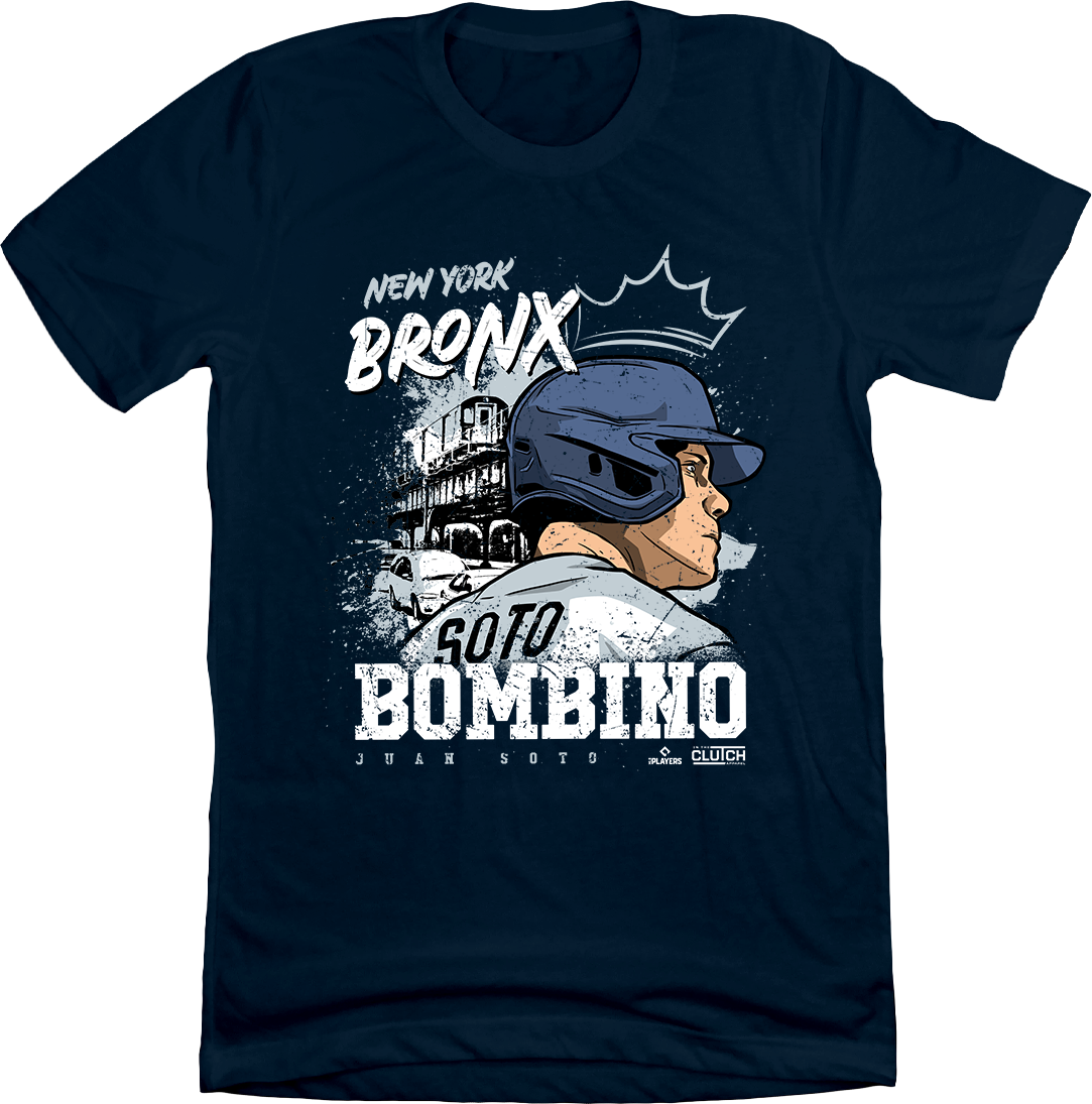 New York Bronx Bambino Animated Navy Tee In The Clutch