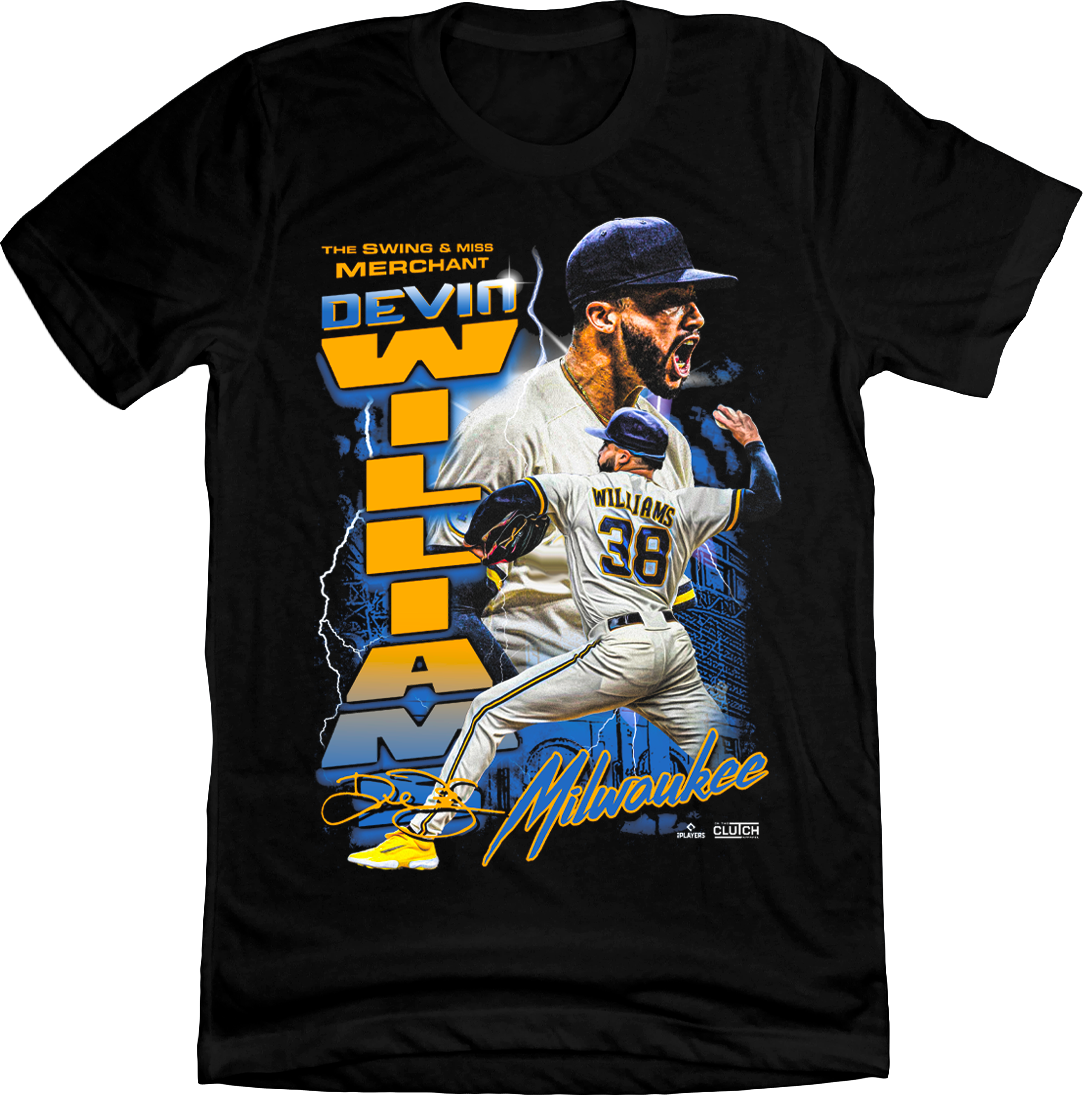 Devin Williams Swing & Miss Merchant MLBPA Tee