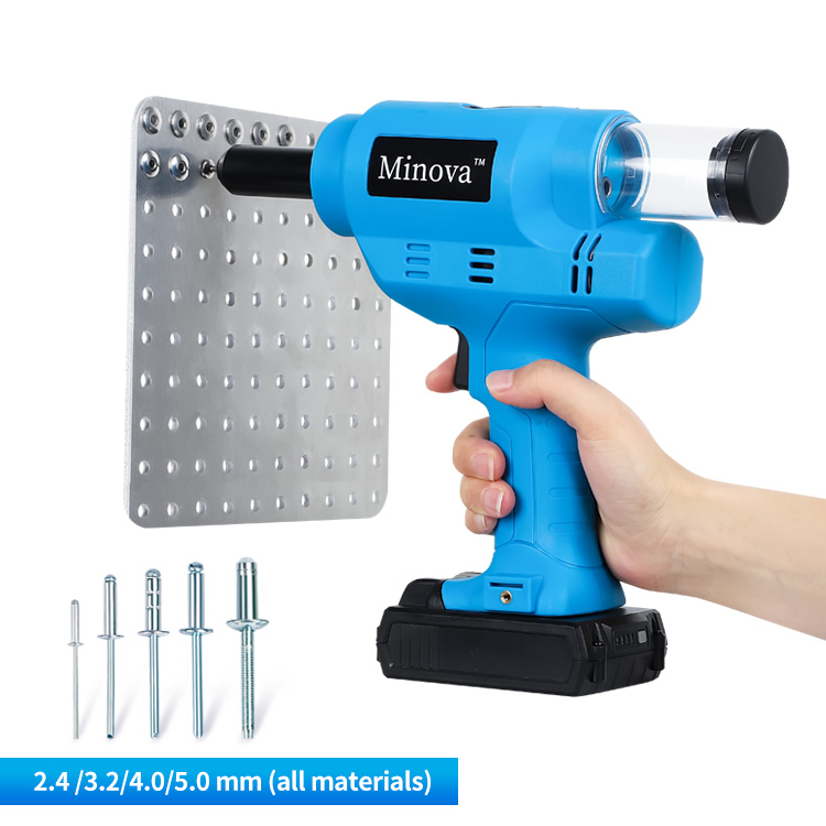 Battery Rivet Tool Cordless Rivet Tool Set Blue Shell Cordless Blind Riveter