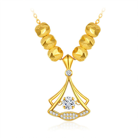 14K Gold Plated Ginkgo Leaf Chain Necklace | A8240