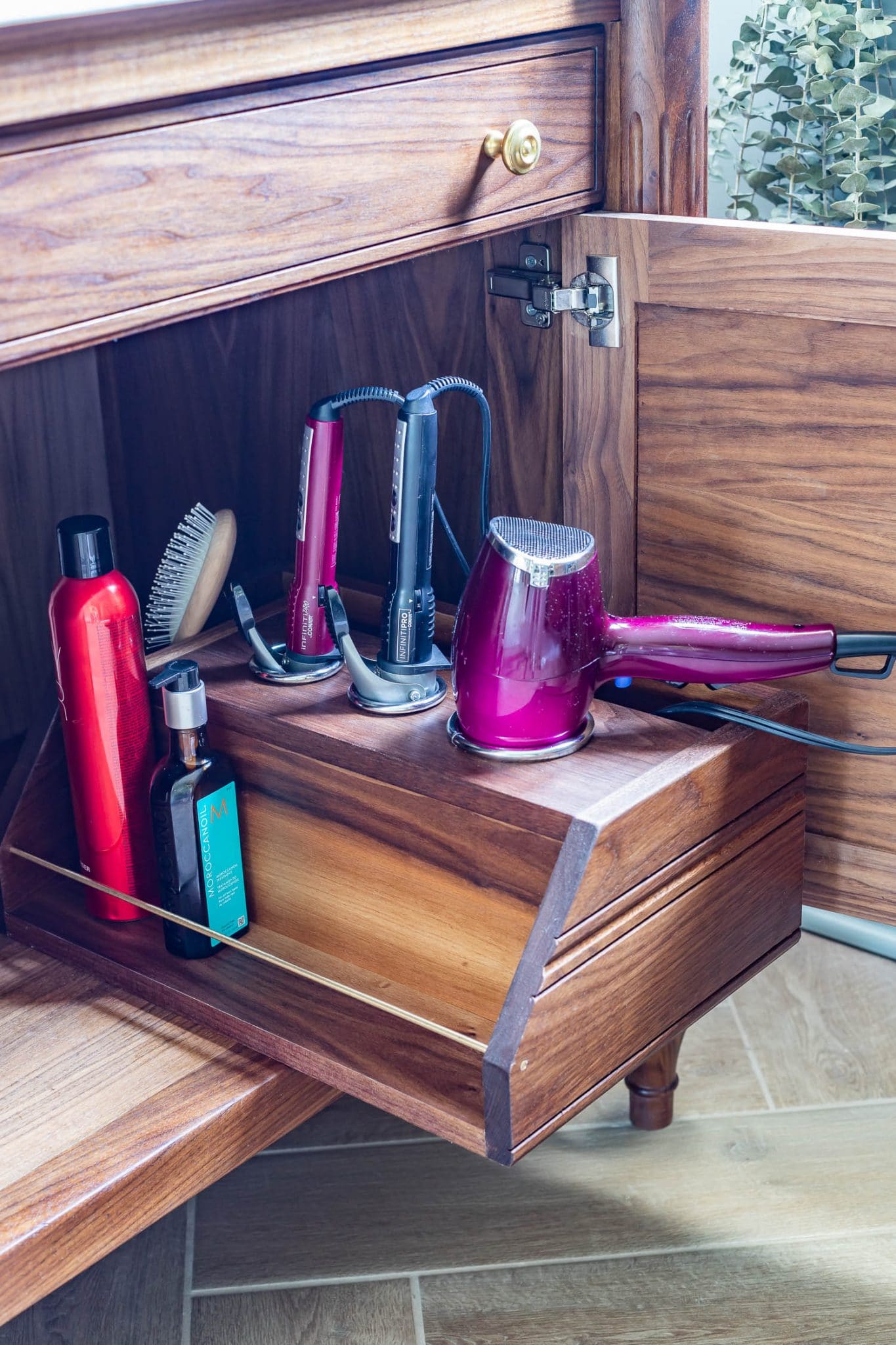 How to make a DIY hot hair tools organizer