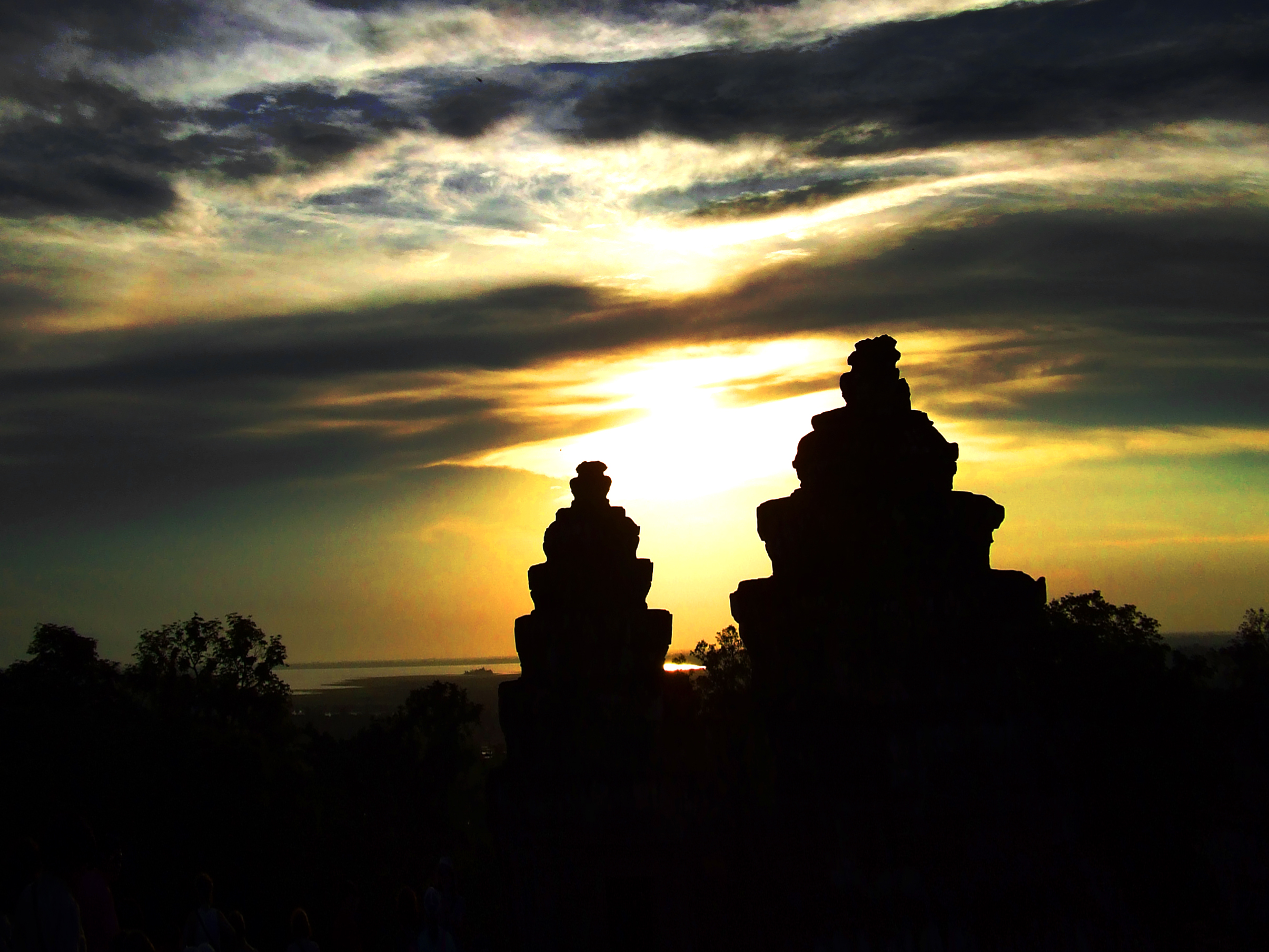 Sunset at angkor wat - cambodia photo