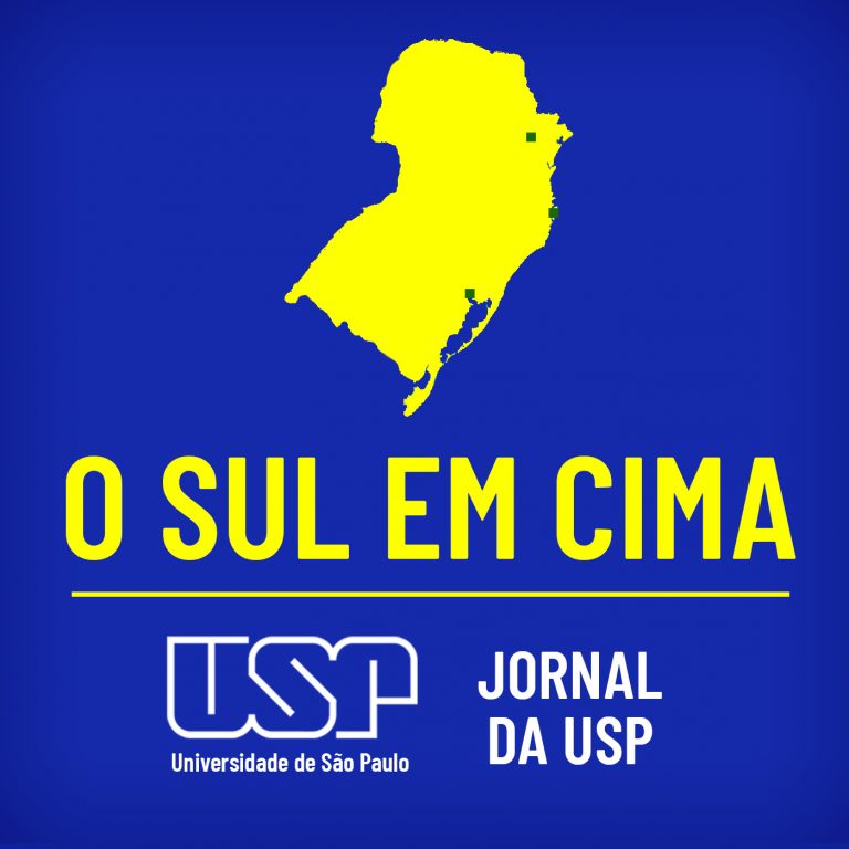 O sul em cima