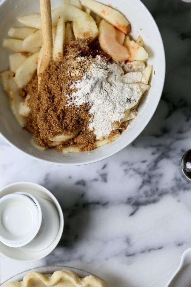 Pear Bourbon Crumble Pie