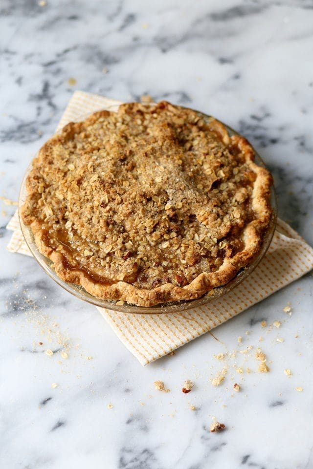 Pear Bourbon Crumble Pie