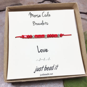 Morse Code Love Adjustable Bracelet 1