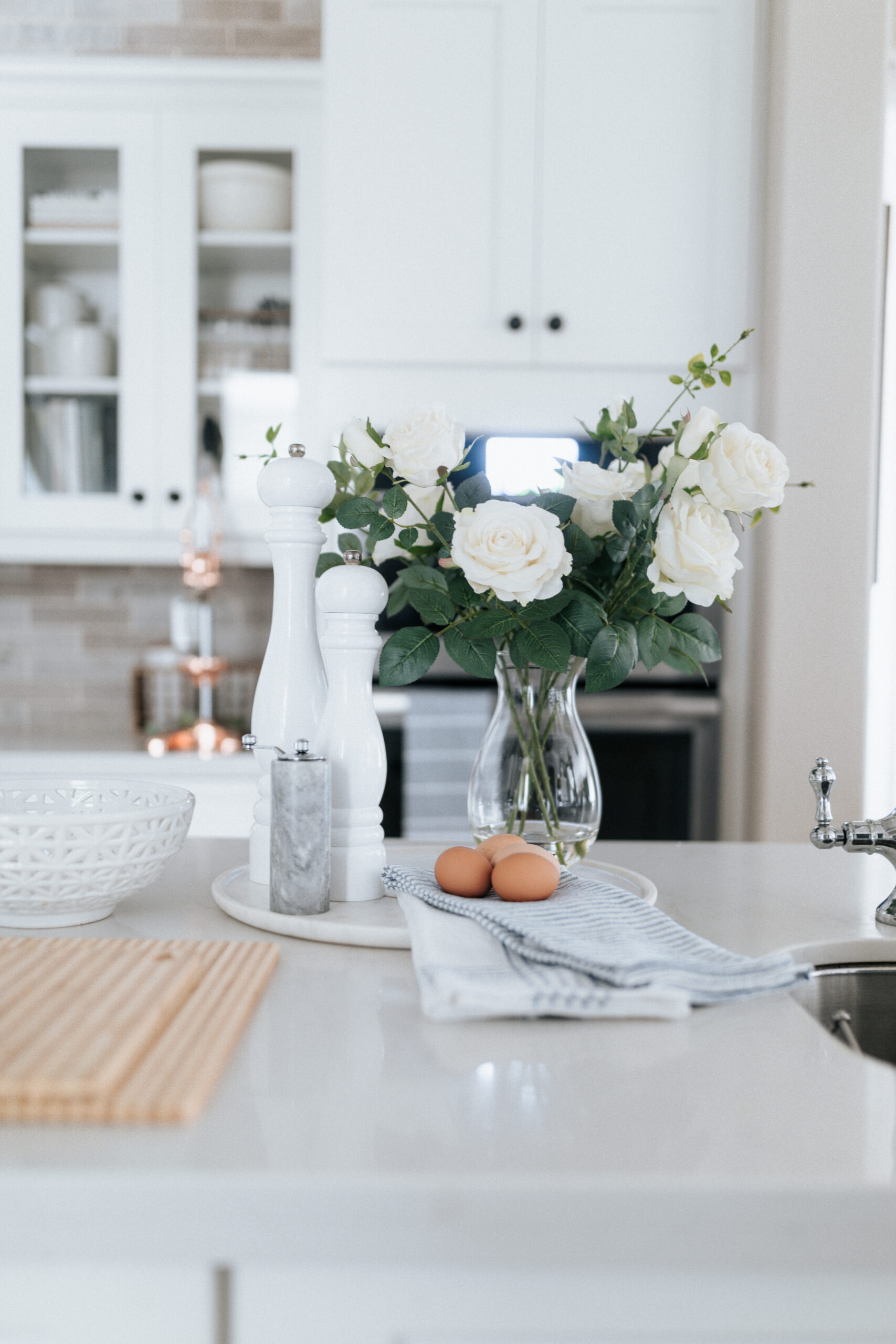 Flowers on the Kitchen Counter