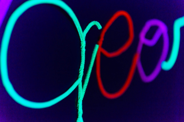 Pipe cleaner name banner from a Glow Dance Birthday Party on Kara's Party Ideas | KarasPartyIdeas.com (23)