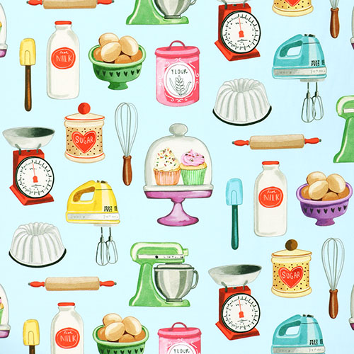 Lets Make Cupcakes Sweet Indulgence Baked With Love Fabric by Michael Miller