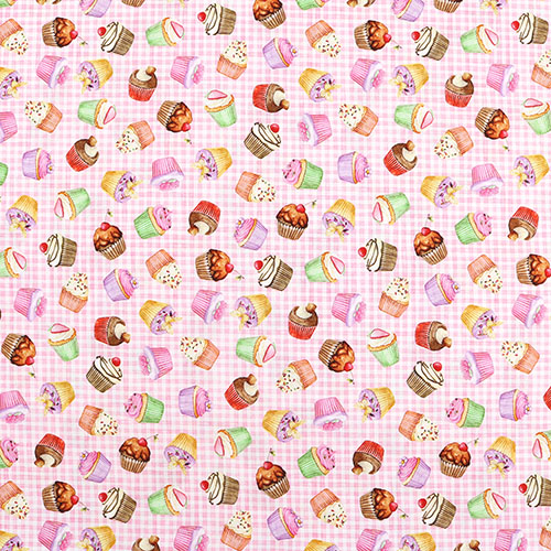 Delicious Cupcakes Sweet Indulgence Baked With Love Fabric by Michael Miller