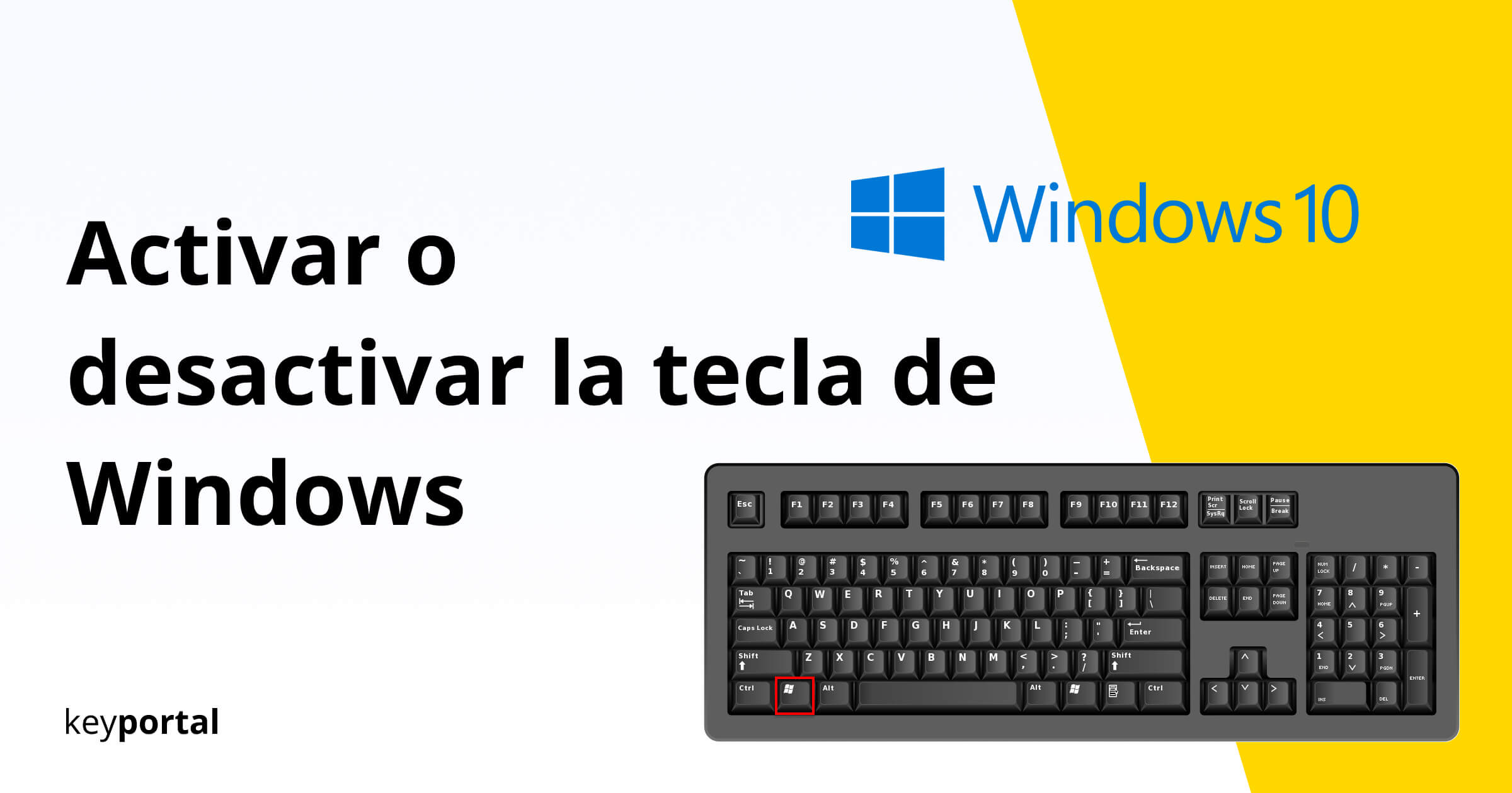 Activar o desactivar la tecla de Windows - keyportal.es