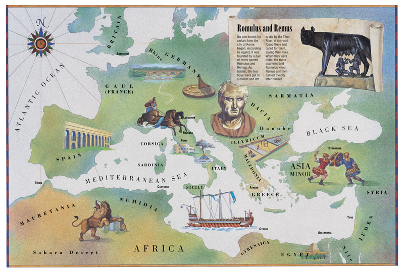 Roman Empire Map For Kids