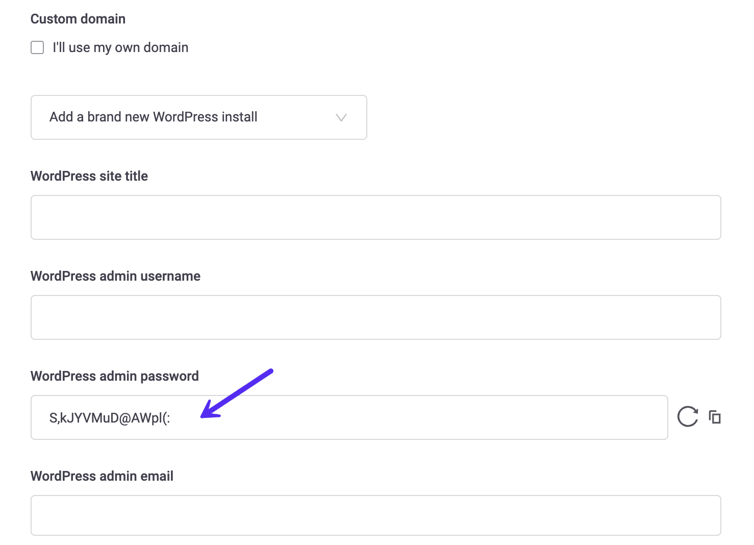 Force safe password generation