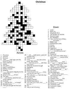 Christmas Crossword Puzzles