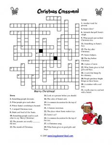 Free Printable Christmas Crossword Puzzles