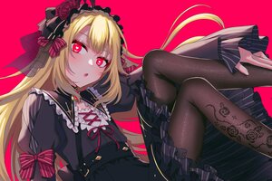 Rating: Safe Score: 39 Tags: all_male blonde_hair bow close goth-loli headdress hina_(hinalovesugita) lolita_fashion long_hair male nijisanji otoko_no_ko pantyhose red red_eyes shirt skirt uzuki_kou User: otaku_emmy