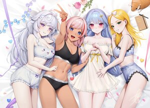 Rating: Questionable Score: 3 Tags: blonde_hair bloomers blue_eyes blue_hair blush book bow bra breasts cleavage dark_skin dildo dress flowers gray_hair green_eyes group headband last_origin long_hair navel pajamas panties petals pink_hair purple_eyes red_eyes see_through short_hair signed tagme_(character) teddyellow underwear wristwear User: BattlequeenYume