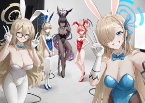 Rating: Safe Score: 11 Tags: animal_ears asuma_toki bandaid black_hair blonde_hair blue_archive blue_eyes blush bow braids breasts brown_eyes brown_hair bunny_ears bunnygirl cleavage dark_skin elbow_gloves glasses gloves group headband ichinose_asuna kakudate_karin leotard long_hair matmaj mikamo_neru murokasa_akane orange_eyes pantyhose ponytail red_eyes red_hair short_hair thighhighs wristwear User: BattlequeenYume