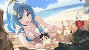 Rating: Safe Score: 33 Tags: auguste barefoot beach bikini blue_eyes blue_hair blush breasts choker cleavage clouds doll fang long_hair make_heroine_ga_oosugiru! nukumizu_kazuhiko ponytail sky swimsuit water wristwear yanami_anna User: BattlequeenYume