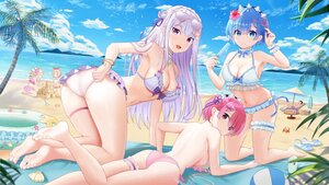 Rating: Safe Score: 30 Tags: animal aqua_eyes ass ball barefoot beach beatrice_(re:zero) bikini black_hair blonde_hair blue_eyes blue_hair blush bow breasts choker cleavage clouds crab drink emilia_(re:zero) garter gray_hair group hat laosi_j loli long_hair male natsuki_subaru navel petra_leyte pink_hair pointed_ears purple_eyes ram_(re:zero) red_eyes rem_(re:zero) re:zero_kara_hajimeru_isekai_seikatsu short_hair signed sky sunglasses swim_ring swimsuit tree twintails umbrella water User: BattlequeenYume