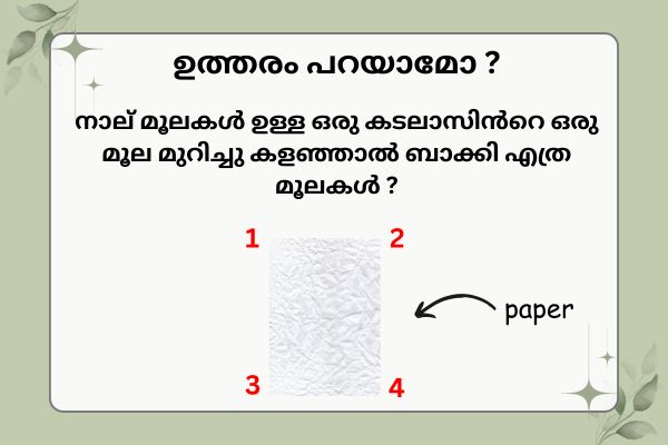 Naalu moolakal ulla paper