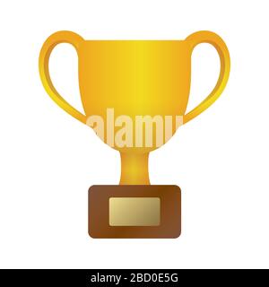 Trophy cup icon illustration. gold ( 1st place ) Stock Vector