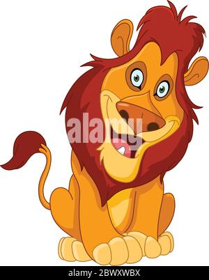 Happy lion Stock Vector