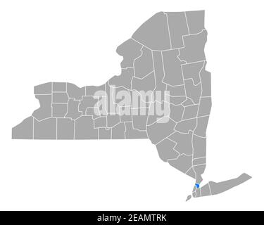 Map of Bronx in New York Stock Photo