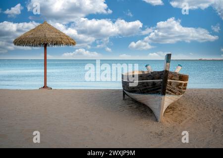 Beautiful beaches in Qatar. Al wakrah beach souq wakra Doha Qatar Stock Photo