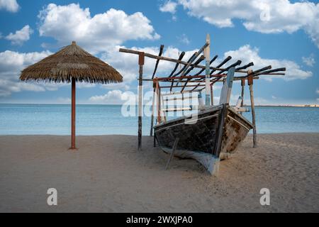 Beautiful beaches in Qatar. Al wakrah beach souq wakra Doha Qatar Stock Photo