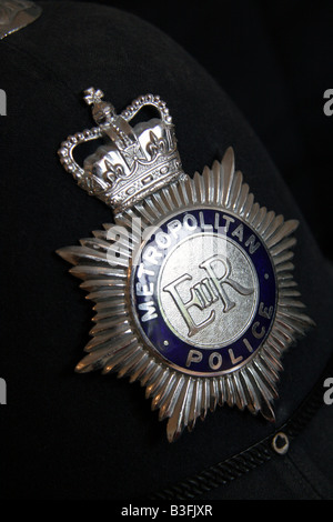 Bobby helmet of the London Metropolitan Police Force Stock Photo