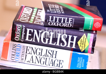 Photograph of dictionary dictionaries English language learning Stock Photo