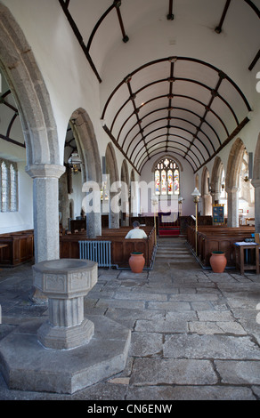 St Pancras church in Widecombe-in-the-moor, Dartmoor, England. Stock Photo