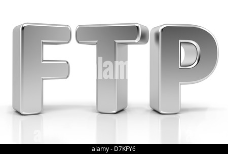 Ftp Sign. File Transfer Protocol. 3d concept Stock Photo