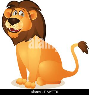 Lion cartoon sitting Stock Vector