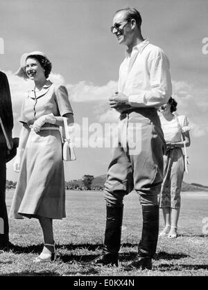 Queen Elizabeth II and Prince Philip visiting Kenya Stock Photo