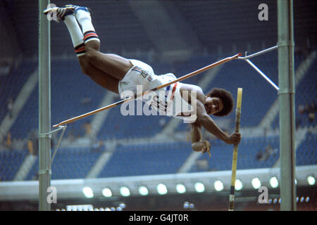 Athletics - Montreal Olympic Games 1976 - Decathlon Stock Photo