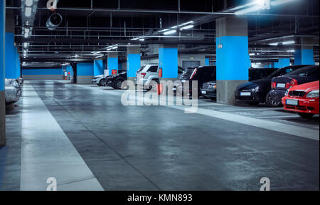 Underground parking Stock Photo