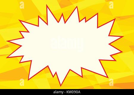 yellow pop art background comics bubble Stock Vector