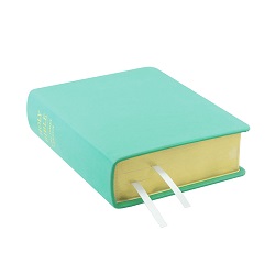 Hand-Bound Genuine Leather Bible - Light Turquoise turquoise scriptures, teal lds scriptures, custom lds scriptures, teal lds scripture, teal Bible combination, color Bible combination scriptures, teal Bible combination scriptures