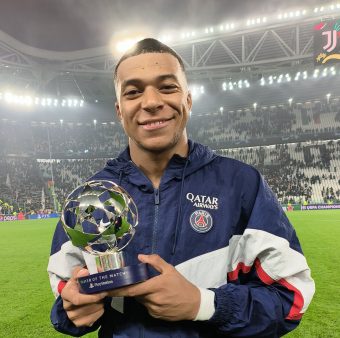 Mbappé, MVP na vitória do PSG por 2 a 1 sobre a Juventus, na Champions League. / Twitter: @ChampionsLeague