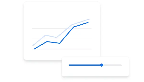 A graph that shows performance over time