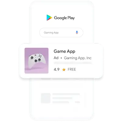 Ad example showing gaming ad on Google Play