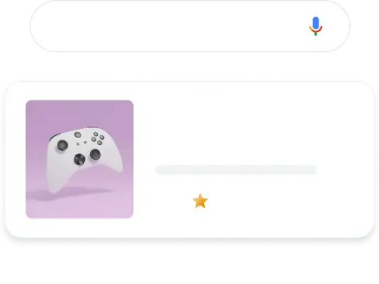 Il·lustració d’un telèfon en què es mostra una consulta de cerca de Google Play d’una aplicació de videojocs que dona lloc a un anunci d’aplicació rellevant.