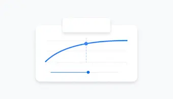 IU de un gráfico de conversiones y costos.